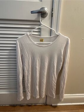 WonderWink White Crewneck Tee with Yellow Logo